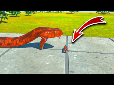 🦎 BOOM Dinosaurs🦎.Titanoboa-DEATH  RUN.Animal Revolt Battle Simulator