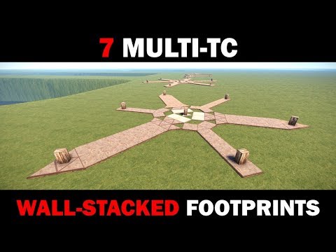 7 Multi-TC Wall-Stacked Footprints for Huge Rust Clan Bases