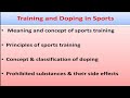 Training Doping In Sports Class 11 Chapter 10 Physical Education