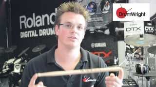 Video thumbnail for DrumWright Quick Guide to Vic Firth Charlie Watts Signature Sticks by Drum Wright