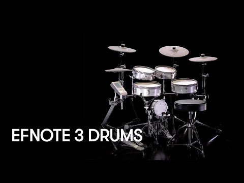 EFNOTE 3 9-Piece Electronic Drum Kit Set in Silver Sparkle w/ | Reverb
