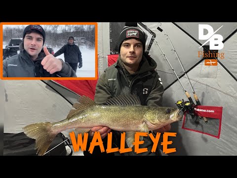 EARLY ICE WALLEYE | LAKE OF THE PRAIRIES TRIP WITH MY DAD!