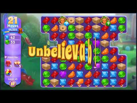 Wonka's World of Candy Level 43 - NO BOOSTERS + FULL STORY 🍫 | SKILLGAMING ✔️