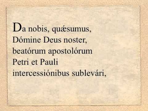 29/06 in vigilia Ss. Petri & Pauli - Collecta