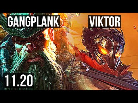 GANGPLANK vs VIKTOR (TOP) | 2.7M mastery, 7 solo kills, 1200+ games, Godlike | BR Master | v11.20
