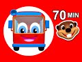 Wheels On The Red Bus Color Songs Popular Nursery Rhymes Kids Compilation By Busy Beavers