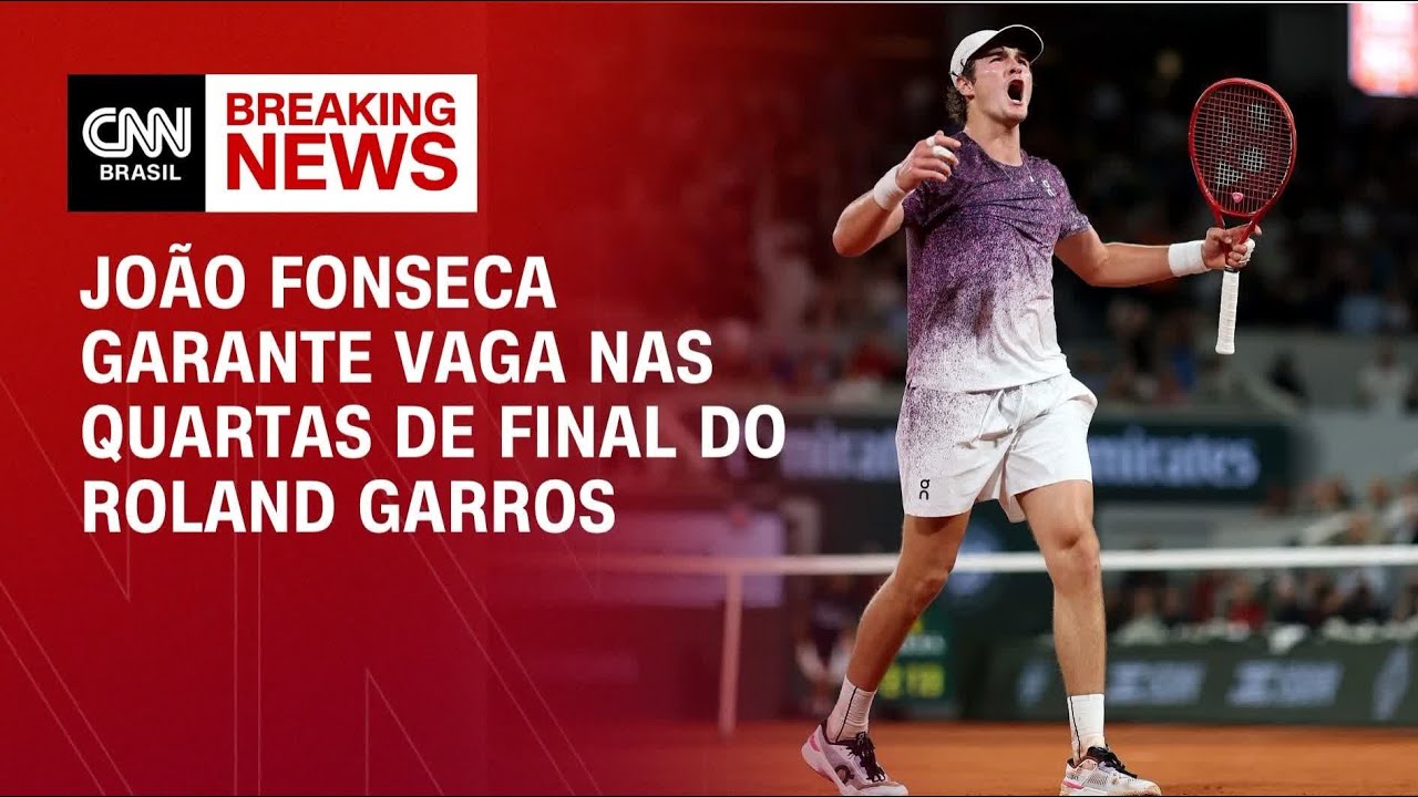 Roland Garros: João Fonseca garante vaga nas quartas de final | AGORA CNN