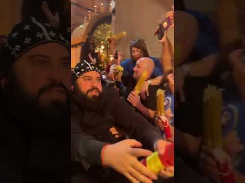 The Light of resurrection from the Tomb Of Jesus Christ | Jerusalem | Syriac Orthodox Church