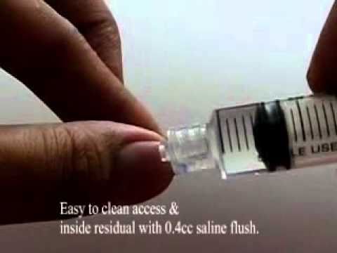 NEU-LOCK : Neutral Needle Free Connector, easy  to clean just with 0.4cc saline flush.wmv.