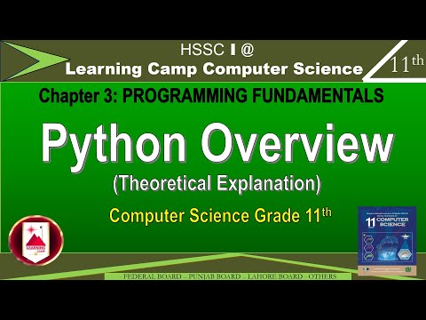 Python Class 11 Fbise Chapter 3 Class 11 Python Overview Python Ide Learning Camp