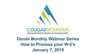 Processing Your W-2s