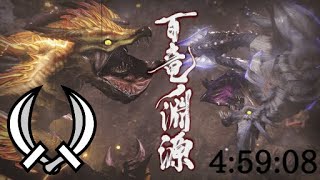 【MHRise】百竜ノ淵源ナルハタタヒメ 双剣 ソロ 04:59:08