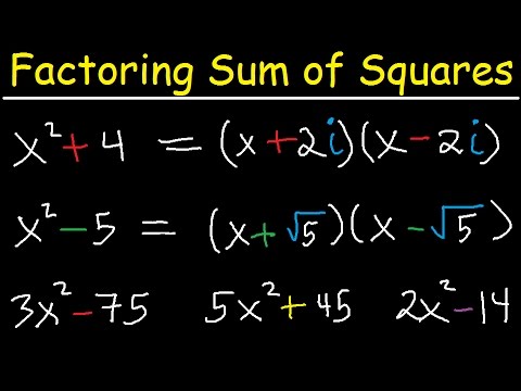 Factoring Binomials - Sum and Difference of Perfect Squares