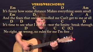 Let It Go (FROZEN) Strum Guitar Cover Lesson in Em with Chords and Lyrics #letitgo #frozen