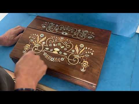 Victorian Rosewood Inlaid Lap desk.