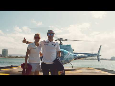 Touring Gold Coast by Helicopter with Richard Murray and Rachel Klamer