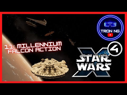 X4 Foundations STAR WARS Interworlds Deutsch 🌘 #11: Millennium Falcon in ACTION - Gameplay