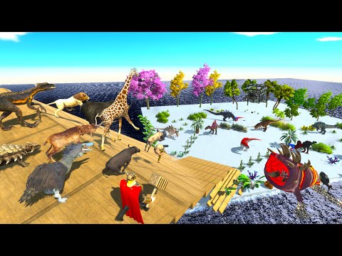 DEATH FALL Challenge vs CARNIVORE DINOSAURS JW2 - Animal Revolt Battle