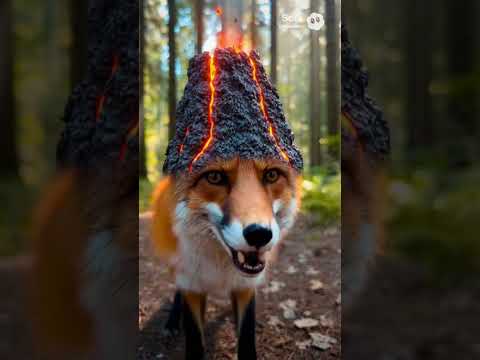 Volcanimals Fox #sora #ai #volcano #animals #fox