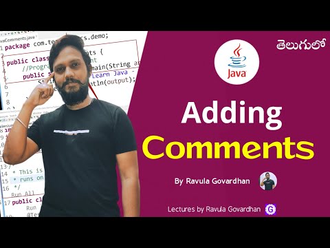 Java In Telugu Adding Comments In Java