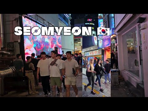 🇰🇷SEOMYEON DOWNTOWN BUSAN KOREA 2023 | TOUR NOTURNO!!