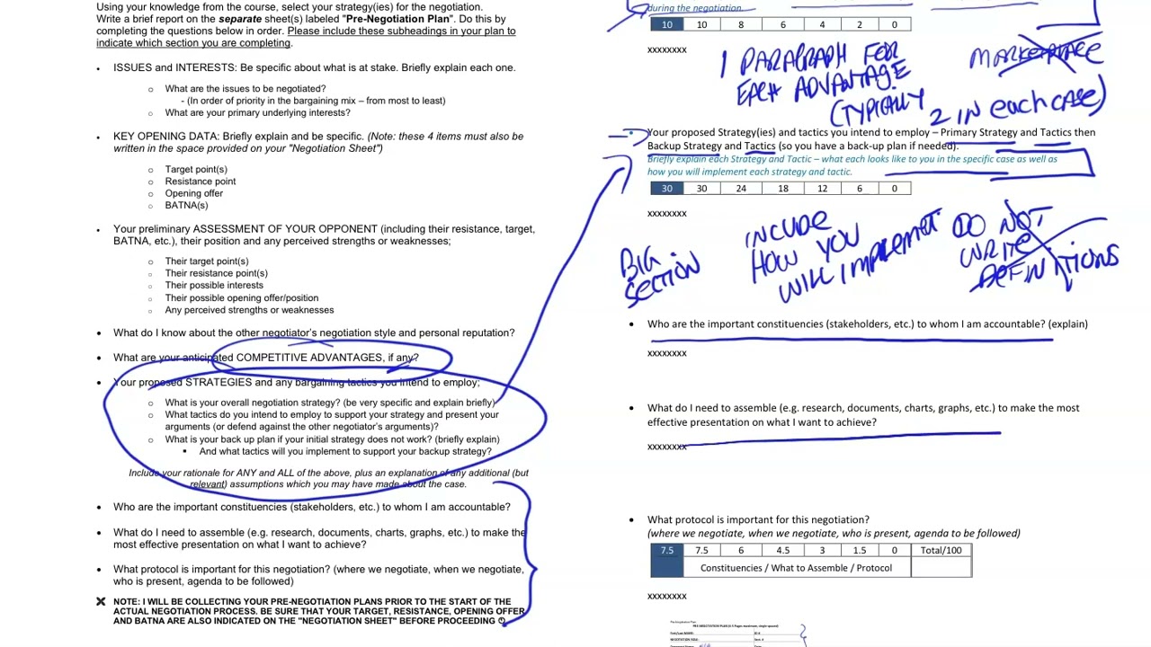 Negotiation Plan Template and Example