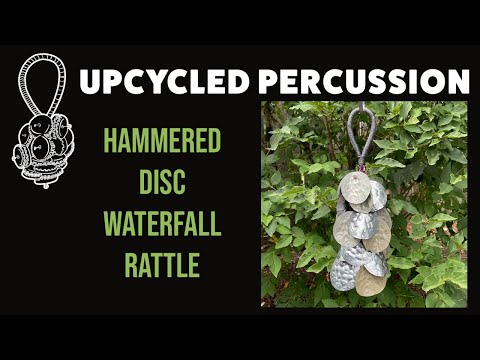 Waterfall Rattle Upcycled Percussion - Hammered Discs Waterfall Rattle / | Reverb