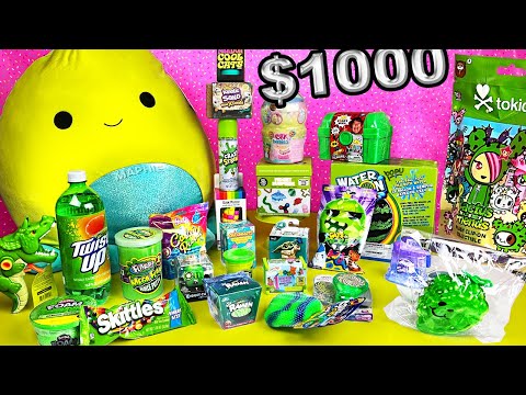 Abriendo SÓLO lo Color VERDE 💚 Encanto, Squishmallows KAWAII, Moco y más! Hellomaphie en POPU