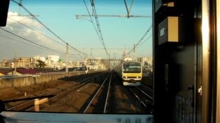 preview picture of video '【冬晴れ】中央・総武線 前面展望 三鷹駅から吉祥寺駅 Train of Tokyo,Japan'