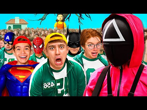 SQUID GAME WITH SUPERHEROES !