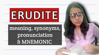#9 Erudite | Meaning & Mnemonic| Vocabulary | Barron’s 333| CAT GRE GMAT SAT AFCAT CDS SSC Bank-PO