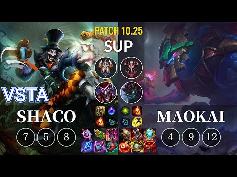 HLE Vsta Shaco vs Maokai Sup - KR Patch 10.25