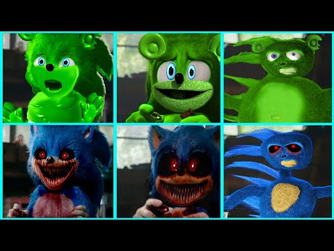 Sonic The Hedgehog Movie Sonic EXE vs Gummy Bear Uh Meow All Designs Compilation Compilation 2