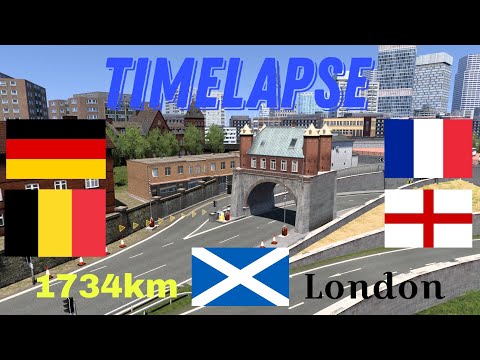 ETS 2 TIMELAPSE Frankfurt am Main (D) → Cairnryan (SCO) ProMods Map #ETS2 #timelapse #roadtrip