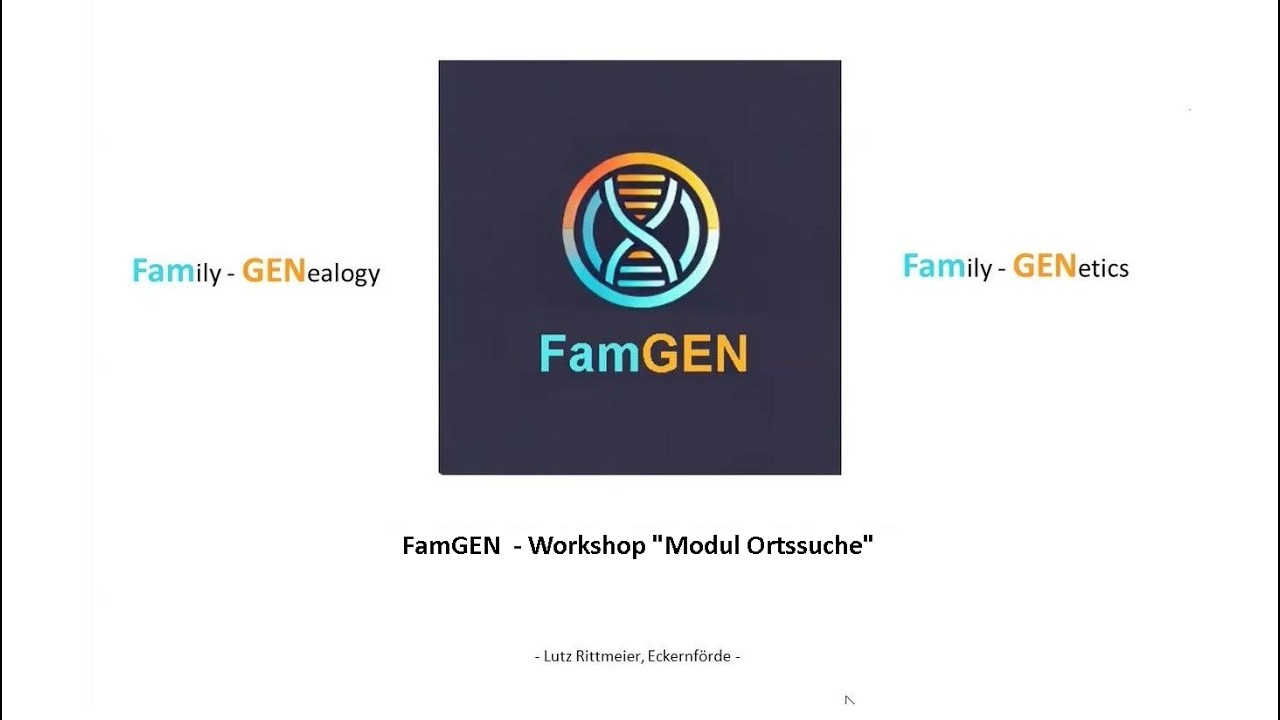 FamGEN - Modul  "Ortssuche"