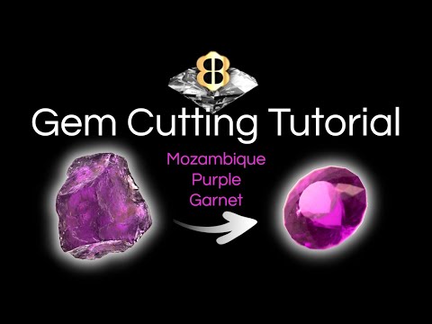 Gem Cutting Tutorial - Faceting a Portuguese Cut Purple Garnet