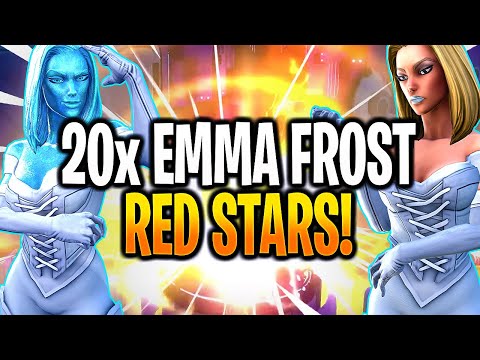 *NEW* 20x EMMA FROST RED STAR ORB OPENING! - MARVEL Strike Force - MSF