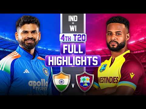 India VS West Indies | Full Match Highlights | 4th T20I | INW26 | tapmad