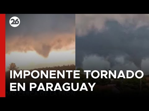 ⚠️ PARAGUAY | Un imponente tornado toca tierra en Alto Paraná, cerca de la frontera con Misiones
