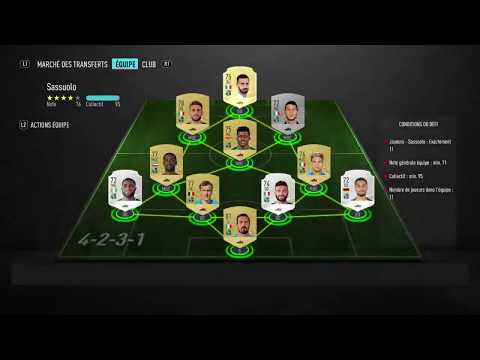 FIFA20 SBC / DCE LIGUE SERIE A TIM - SASSUOLO - SOLUTIONS PAS CHER