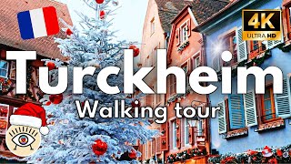 ✨🎁✨ Christmas in France (4K) ⛄ 💚[ Turckheim - Alsace - Europe ] ✅ Walking tour with subtitles!