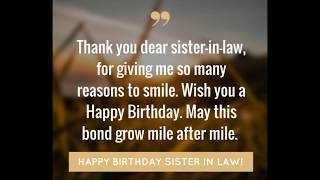 Happy Birthday Sister in Law
