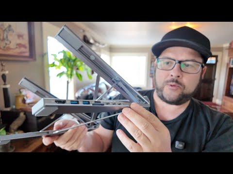 Super tragbarer Laptop-Dockingstation-Ständer, USB C 8 in 1 USB C Hub mit 4K HDMI,