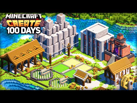 I Survived 100 Days with the CREATE MOD in Minecraft Hardcore