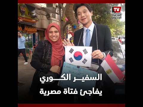 سفير كوريا الجنوبية يفاجئ فتاة مصرية تبيع طعام بلاده في المعادي