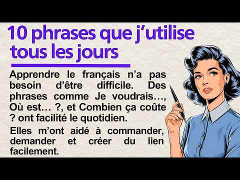 10 Everyday Phrases in French | Learn French with Simple Story | French for Beginners
