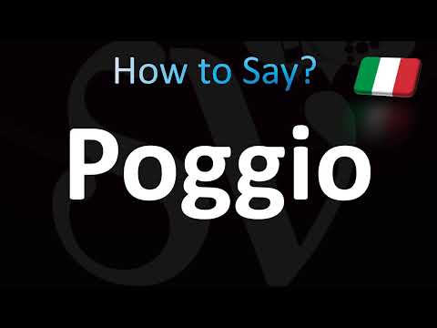 How to Pronounce Poggio (CORRECTLY!)