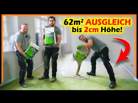 62m² BODEN NIVELLIEREN bis 2cm SCHICHTDICKE ausgleichen! | Wohnungs-Ausbau #04 | Home Build Solution