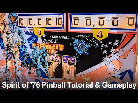 Spirit of '76 Pinball Tutorial & Gameplay (Gottlieb 1975)