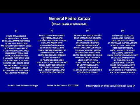GENERAL PEDRO ZARAZA (22- 7 -2026)-JOSÉ LABARCA LUENGO-SUNO IA